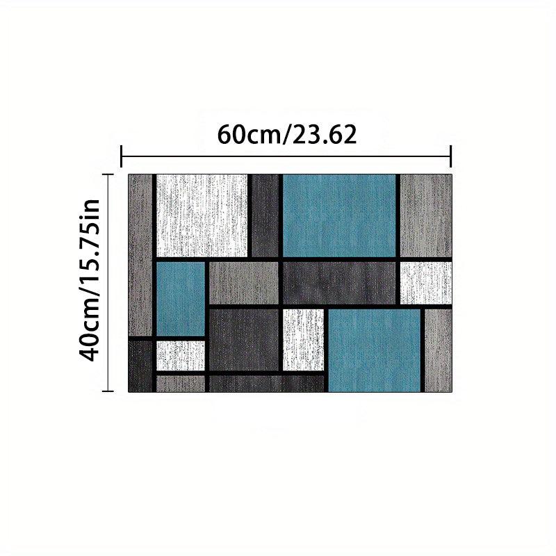 Geometric Pattern Kitchen Rugs Non Slip Waterproof Comfort Floor Mats