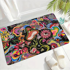 Mushroom Printed Floor Mat Non-slip Anti-fouling