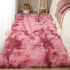 Tie Dye Plush Rug Soft Indoor Rectangular Rug Modern Plush Rug