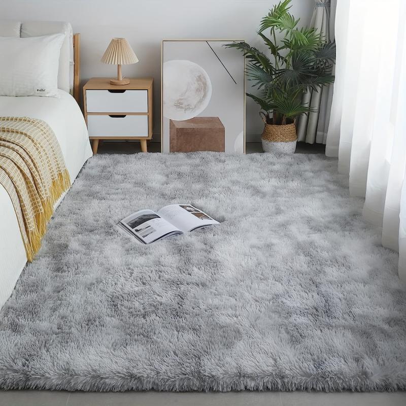 Tie Dye Plush Rug Soft Indoor Rectangular Rug Modern Plush Rug
