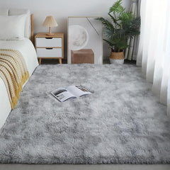Tie Dye Plush Rug Soft Indoor Rectangular Rug Modern Plush Rug