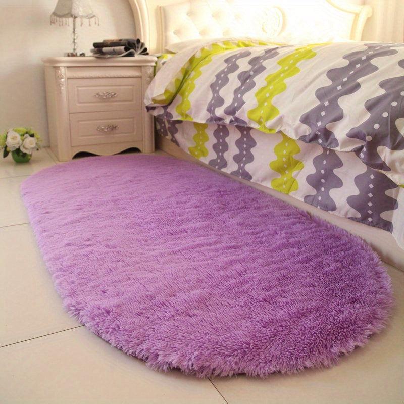 Ultra Soft Purple Plush Rug, Non-slip Fluffy Area Rug