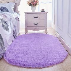 Ultra Soft Purple Plush Rug, Non-slip Fluffy Area Rug