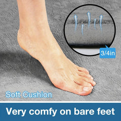 3pcs Thick Memory Foam Bath Mat Set Absorbent Washable Rugs Non Slip Soft