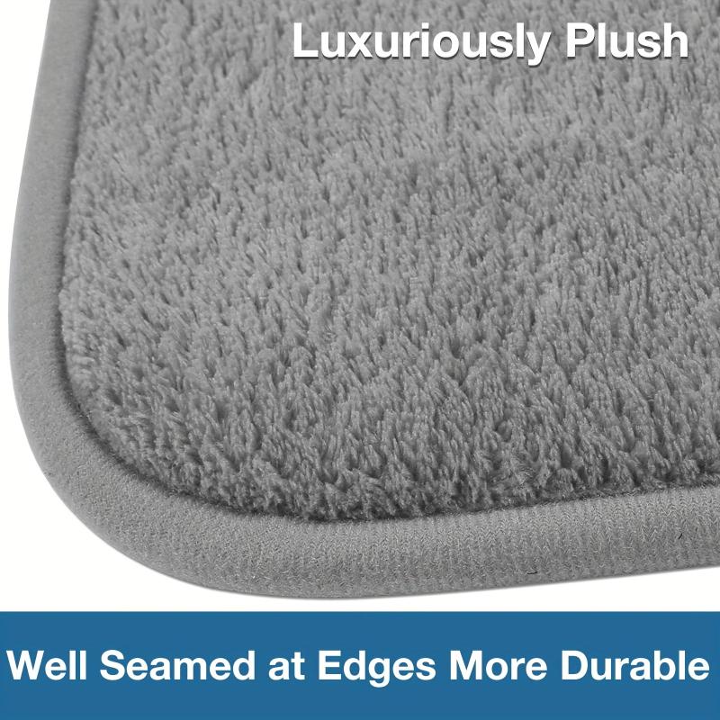 3pcs Thick Memory Foam Bath Mat Set Absorbent Washable Rugs Non Slip Soft