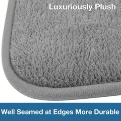 3pcs Thick Memory Foam Bath Mat Set Absorbent Washable Rugs Non Slip Soft