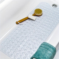 Anti-Slip Shower Stall Mat with Drain Holes & Suction Cups