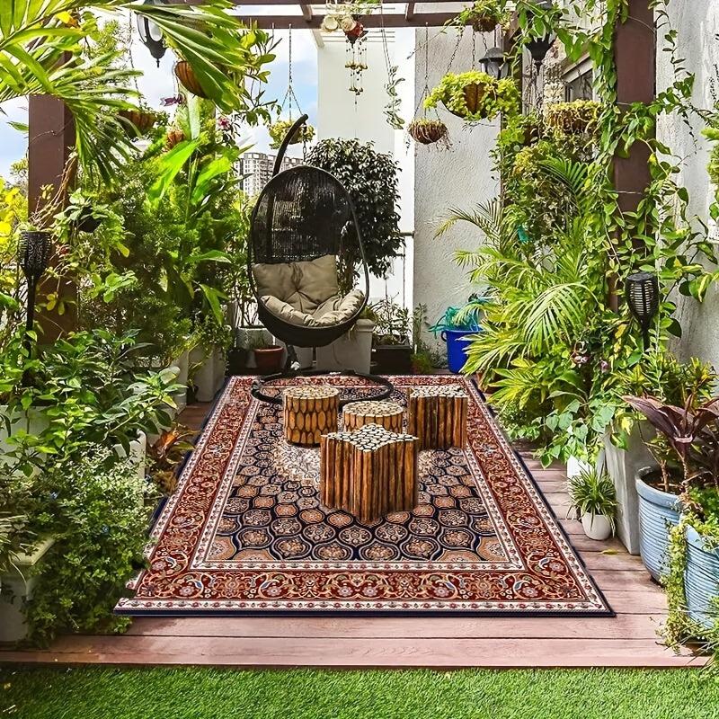 Vintage Bohemian Texture Ultra Soft Bathroom Rug Shag Floor Bath Mat