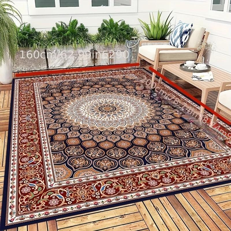 Vintage Bohemian Texture Ultra Soft Bathroom Rug Shag Floor Bath Mat
