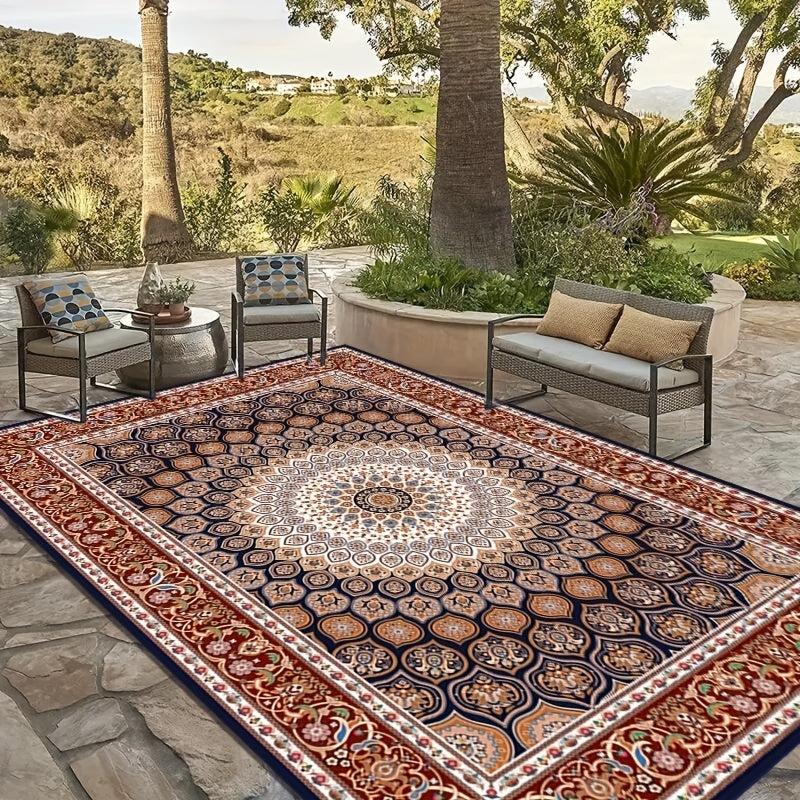 Vintage Bohemian Texture Ultra Soft Bathroom Rug Shag Floor Bath Mat