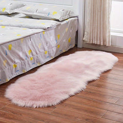 Wool Carpet Long Fur Carpet Indoor Bedroom Floor Mat