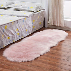 Wool Carpet Long Fur Carpet Indoor Bedroom Floor Mat