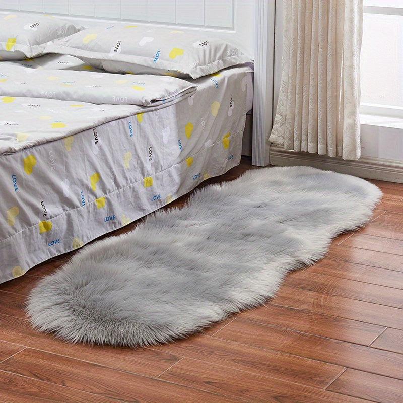 Wool Carpet Long Fur Carpet Indoor Bedroom Floor Mat