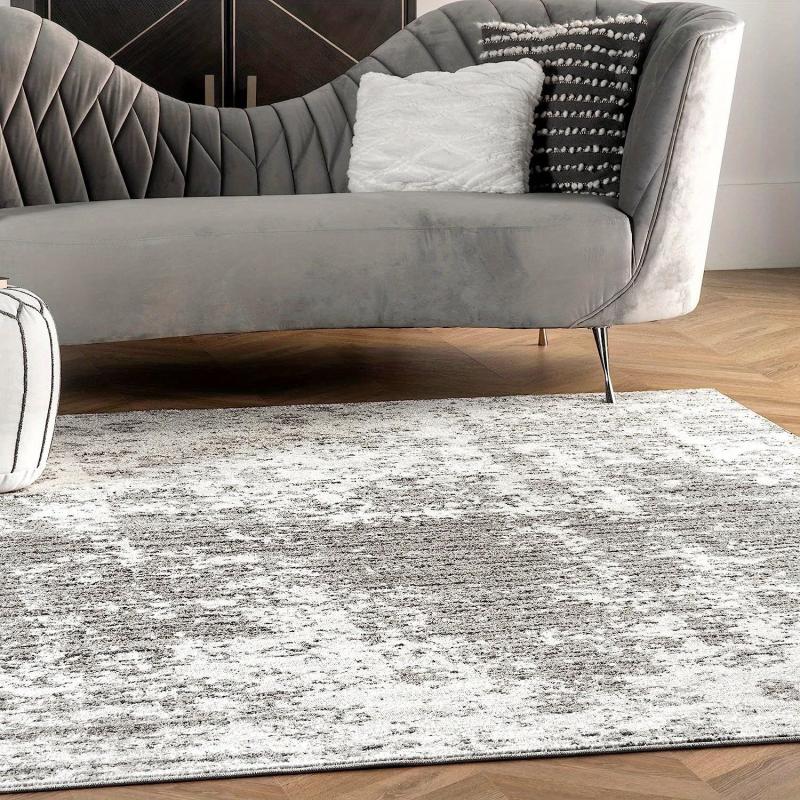 Vintage Boho Runner Rug Grey Non Slip