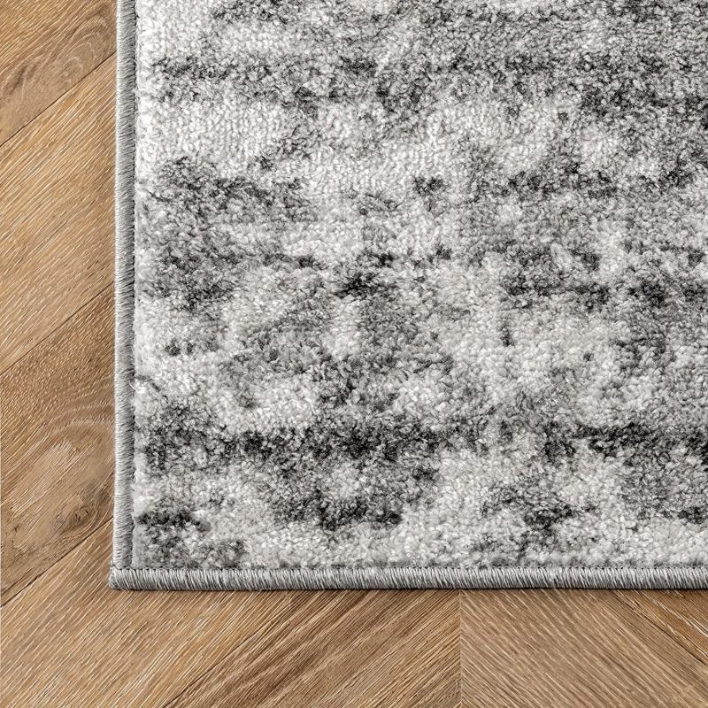 Vintage Boho Runner Rug Grey Non Slip