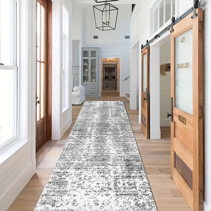 Vintage Boho Runner Rug Grey Non Slip