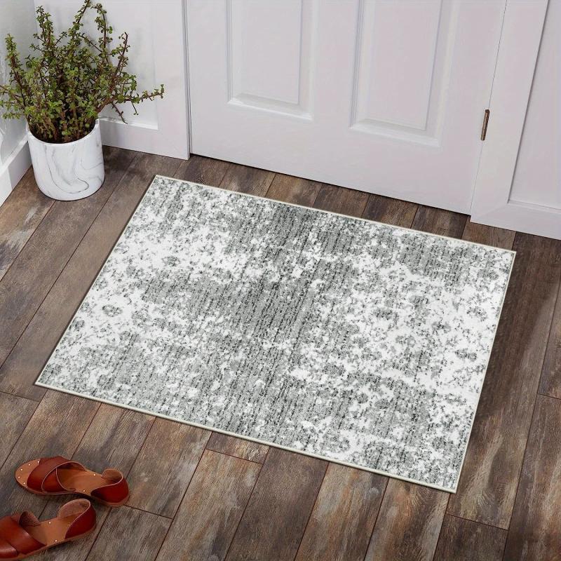 Vintage Boho Runner Rug Grey Non Slip