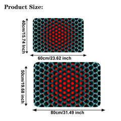 3D Illusion Bathtub Flannel Rug - Non Slip Absorbent Bath Floor Carpet