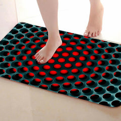 3D Illusion Bathtub Flannel Rug - Non Slip Absorbent Bath Floor Carpet