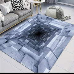 Visual Swirl Living Room Rug Soft Non Slip 3D Stereo Bedroom Mat Carpet