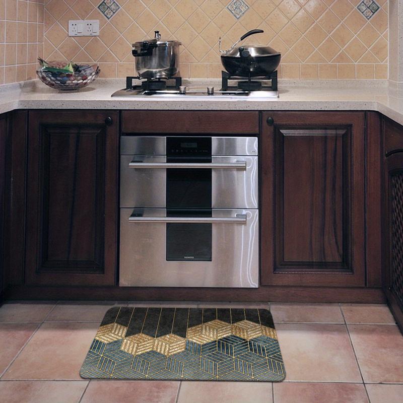 Non slip Kitchen Floor Mat Crystal Velvet Kitchen Standing Mats