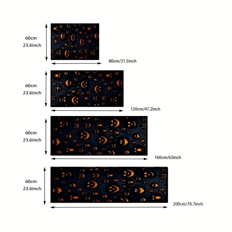 Pumpkin Pattern Anti Slip Door Mat for Halloween Decor