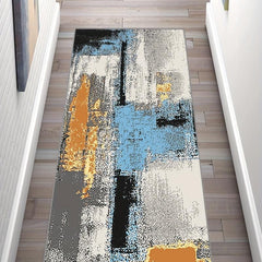 Vintage Distressed Runner Rug with Non Slip Rubber Backing