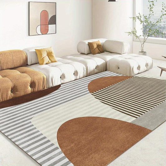 Stain Resistant Geometric Area Rug for Living Room, Dining Room, and Bedroom