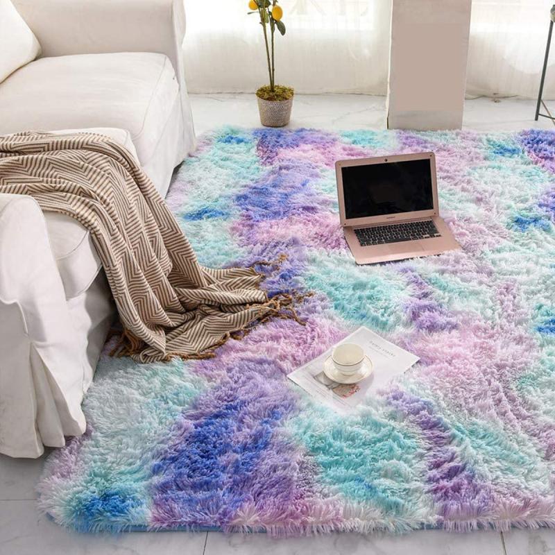 Soft Plush Area Rug 31.5 X 62.9 Non-slip Shaggy Fluffy Carpet