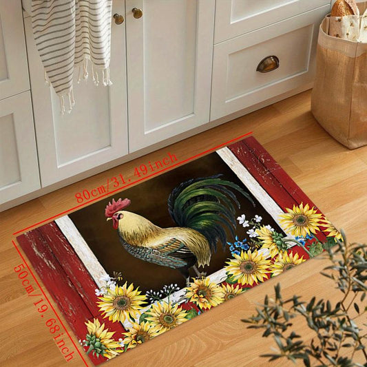 Rooster Kitchen Mat Sunflower Floor Mat Home Decor