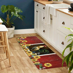 Rooster Kitchen Mat Sunflower Floor Mat Home Decor