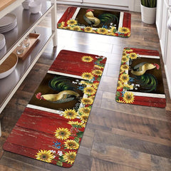 Rooster Kitchen Mat Sunflower Floor Mat Home Decor