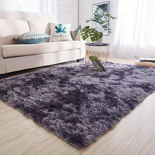 Ultra Soft Plush Rug 4'X5 3' Tie Dyed Area Rug Non Slip