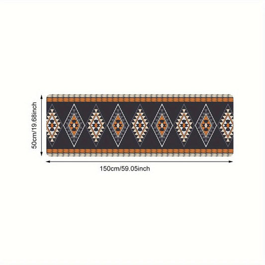 Geometric Print Kitchen Rug Non Slip Stylish Indoor Mat for Home Decor