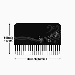 Piano Key Kitchen Floor Mat Non slip Flannel Soft Rug