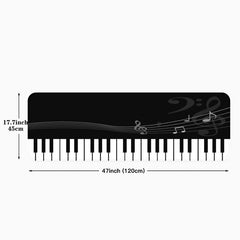 Piano Key Kitchen Floor Mat Non slip Flannel Soft Rug
