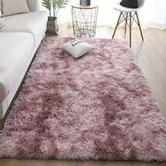 Soft Area Rug Fluffy Non-slip Fuzzy Shag Plush Tie Dyed Carpet