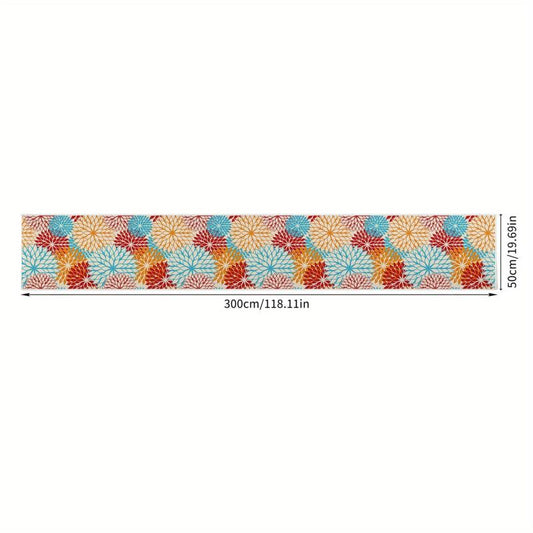 Absorbent Non Slip Floral Carpet 19.69x118.11 Inches