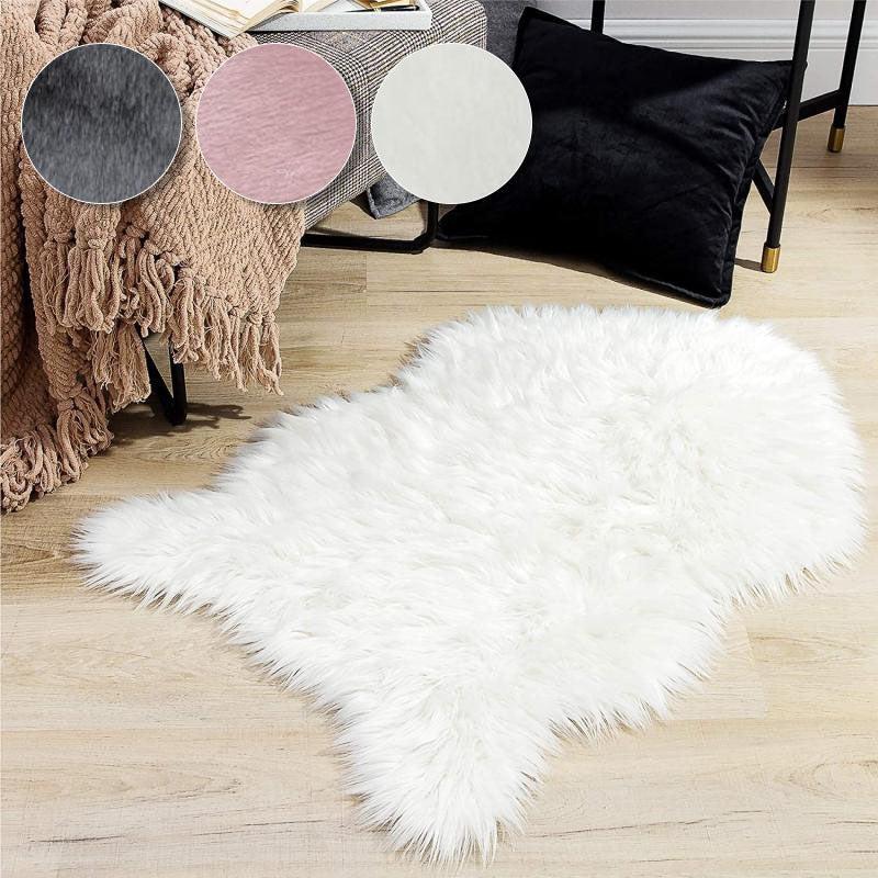 Soft Fluffy Faux Fur Sheepskin Rug Decorative Shaggy Carpet