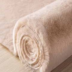 Khaki Rabbit Fur Bear Rug Bedroom Home Non-slip Mat