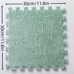 12pcs Soft Foam Puzzle Floor Mat Interlocking Carpet Tiles 11.8x
