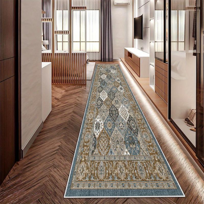 Moroccan Trellis Hallway Runner Washable Rug Non Slip Boho Area Rug