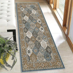 Moroccan Trellis Hallway Runner Washable Rug Non Slip Boho Area Rug