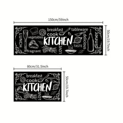 Anti Slip Polyester Kitchen Floor Mat Absorbent Bath Laundry Runner Rug