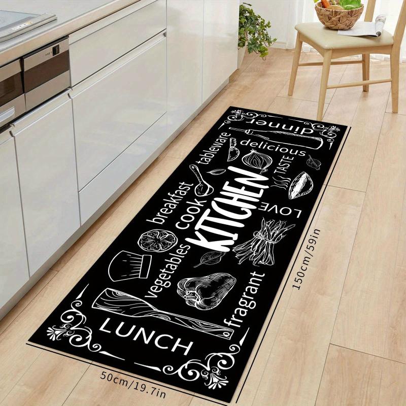 Anti Slip Polyester Kitchen Floor Mat Absorbent Bath Laundry Runner Rug