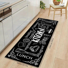 Anti Slip Polyester Kitchen Floor Mat Absorbent Bath Laundry Runner Rug