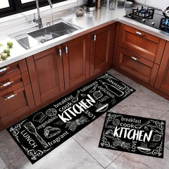Anti Slip Polyester Kitchen Floor Mat Absorbent Bath Laundry Runner Rug