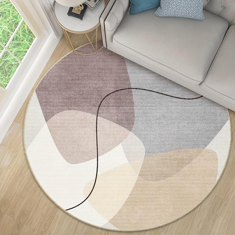 Stain Resistant Non Slip Round Carpet for Indoors/Out