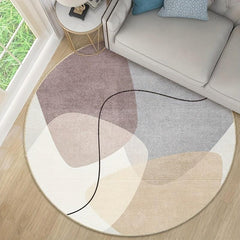 Stain Resistant Non Slip Round Carpet for Indoors/Out