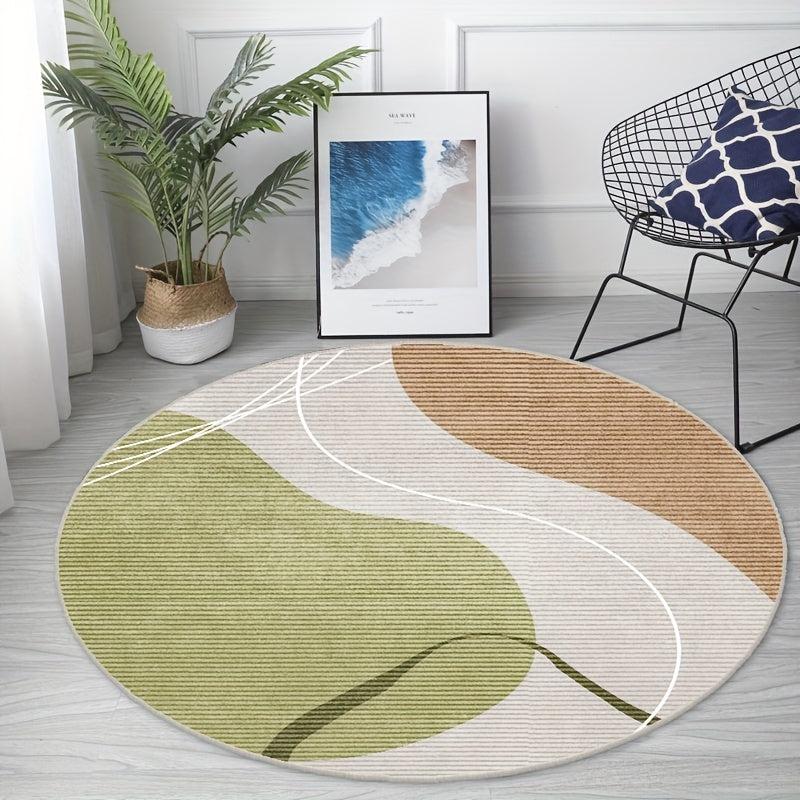 Stain Resistant Non Slip Round Carpet for Indoors/Out